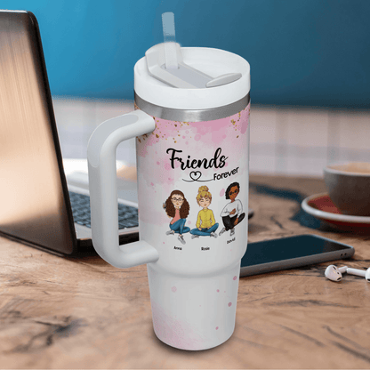 Sisters Forever - Personalized Custom Tumbler Gift For Her/Friends