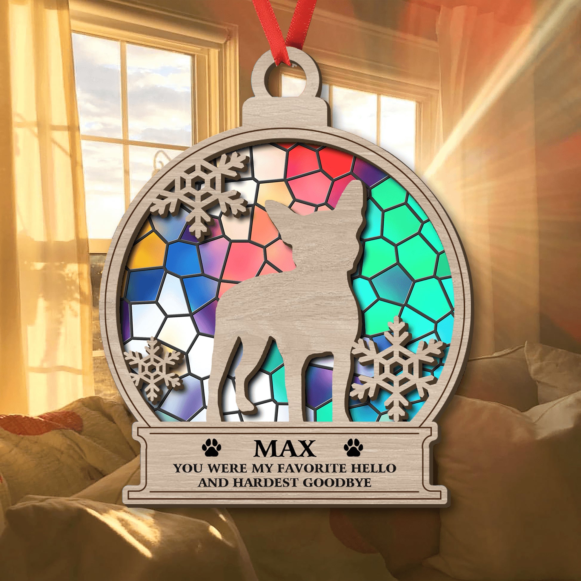 Personalized Dog Suncatcher - You Were My Favorite Hello Gift