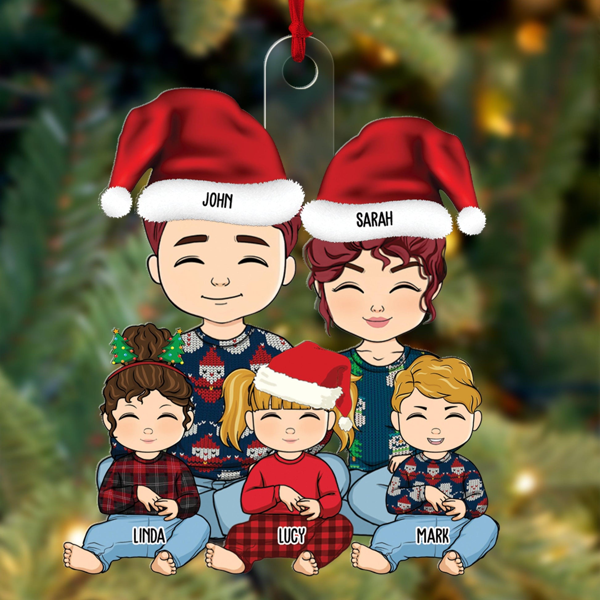 Our Family Christmas Gift - Personalized Custom Acrylic Ornament