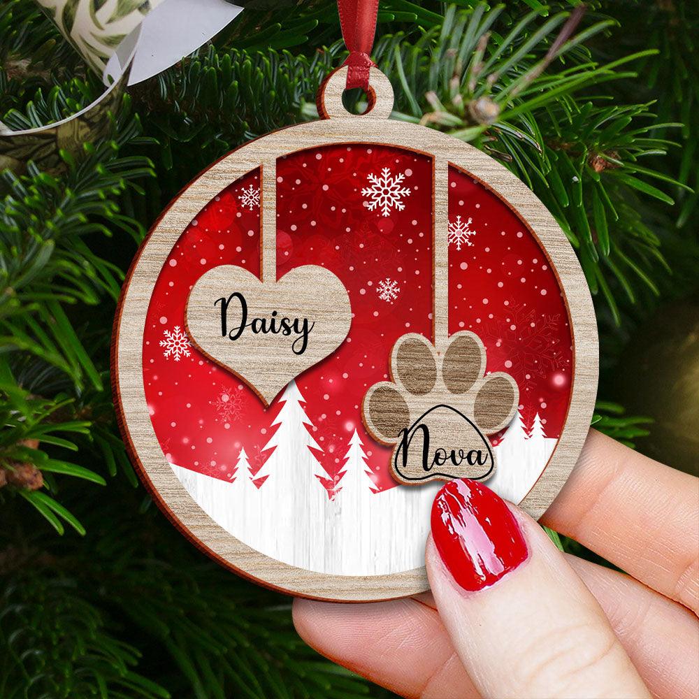 Family Christmas Wood Ornament - Wood Ornament 2 Layered