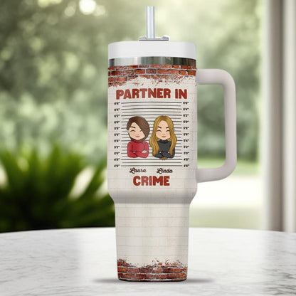 Partners In Crime - Gift For Couple, Gift For Him, Gift For Her - Personalized Custom Tumbler