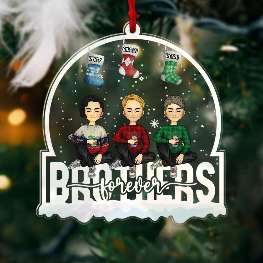 Family Stocking Snowball Together - Personalized Acrylic Ornament