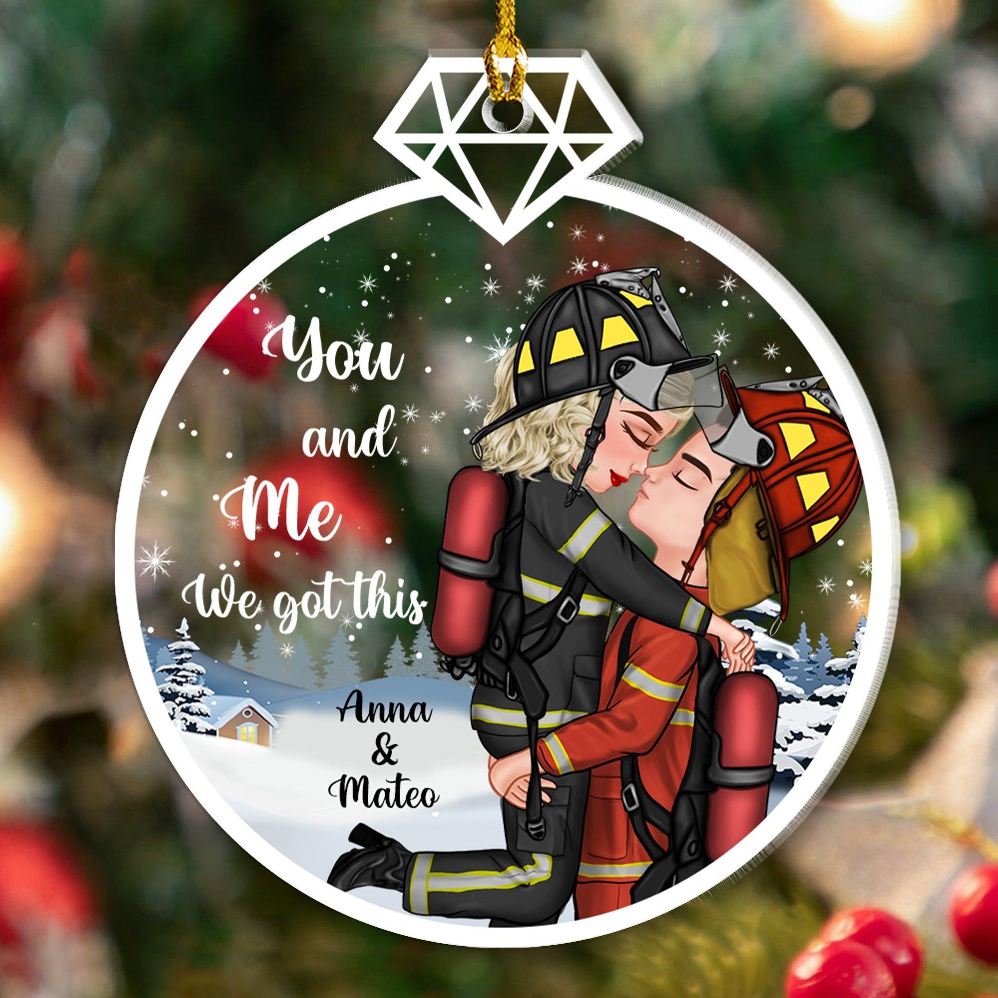 Our First Christmas Together - Personalized Acrylic Ornament Gift