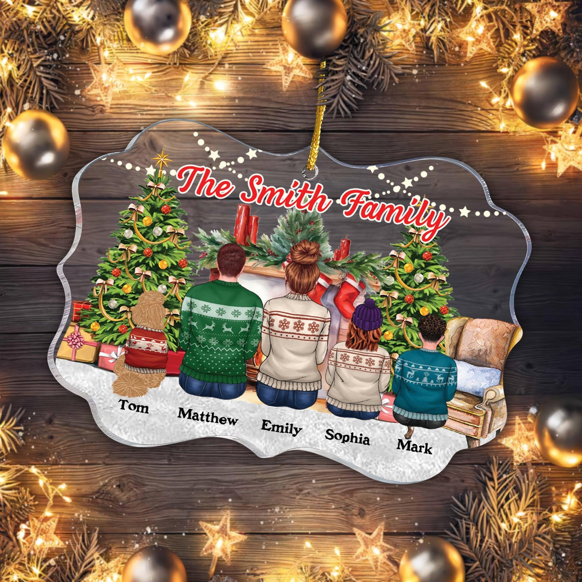 Family Name Christmas Gifts - Personalized Acrylic Ornament