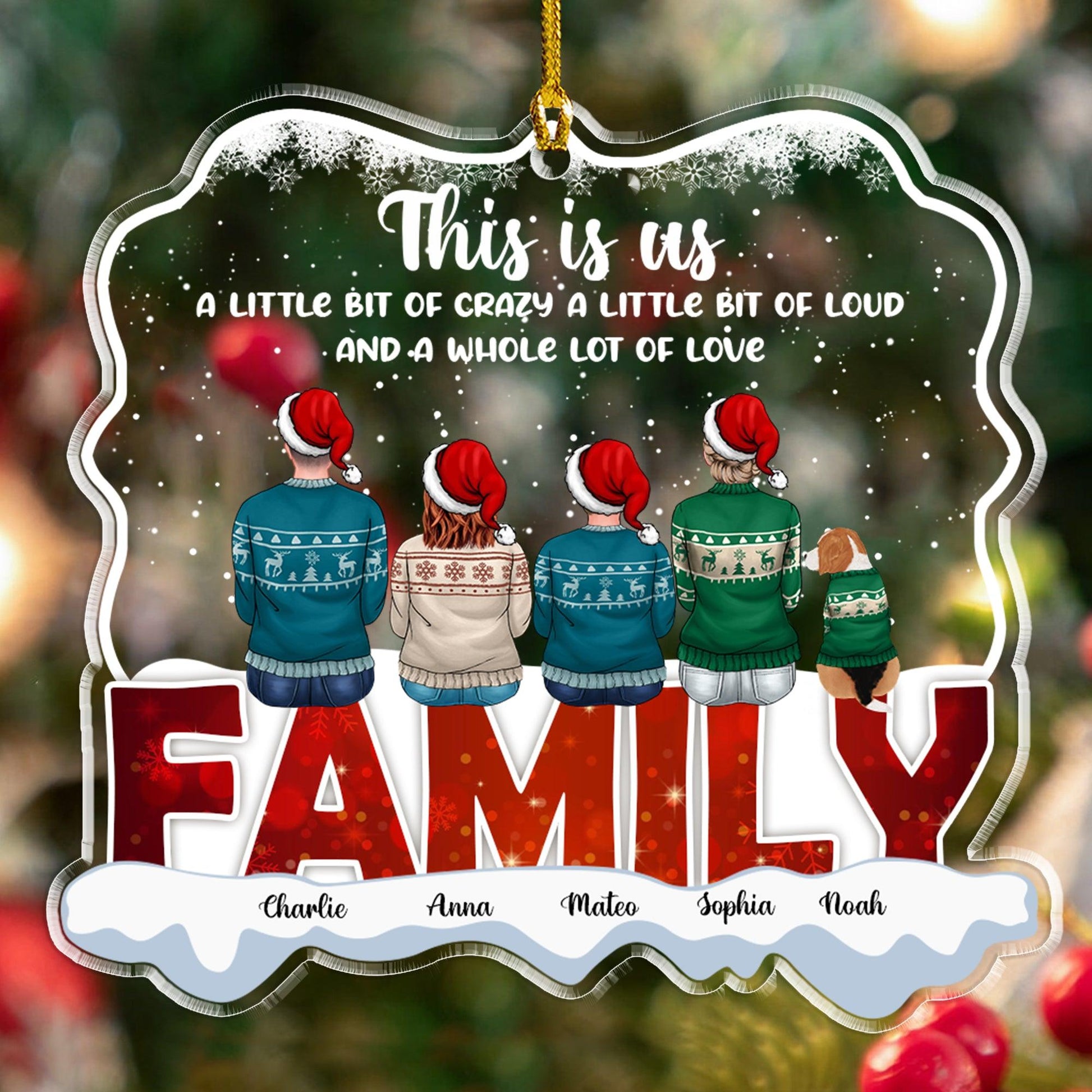 This Is Us Our Family Christmas Ornament - Personalized Acrylic