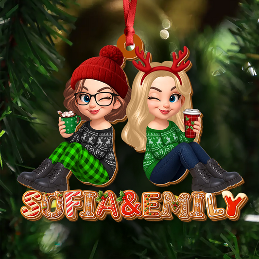 Weihnachtsschmuck Familie - Holzschmuck in individueller Form - 2-lagiger Holzschmuck 