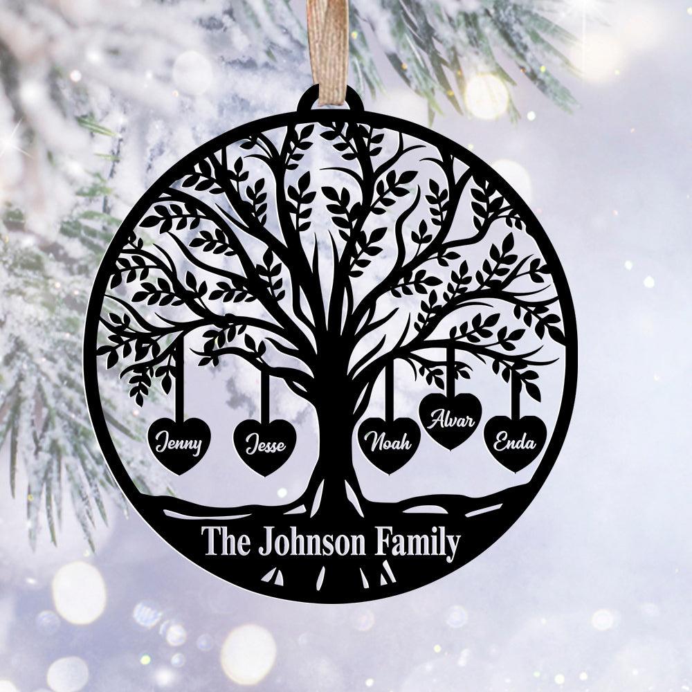 Custom Family Name Metal Ornaments - Stainless Steel Ornament