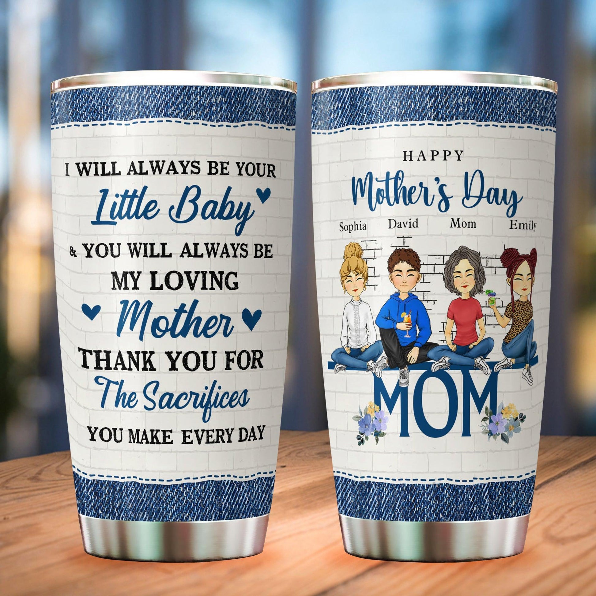 Always Be Little Baby Tumbler - Personalized Custom Tumbler