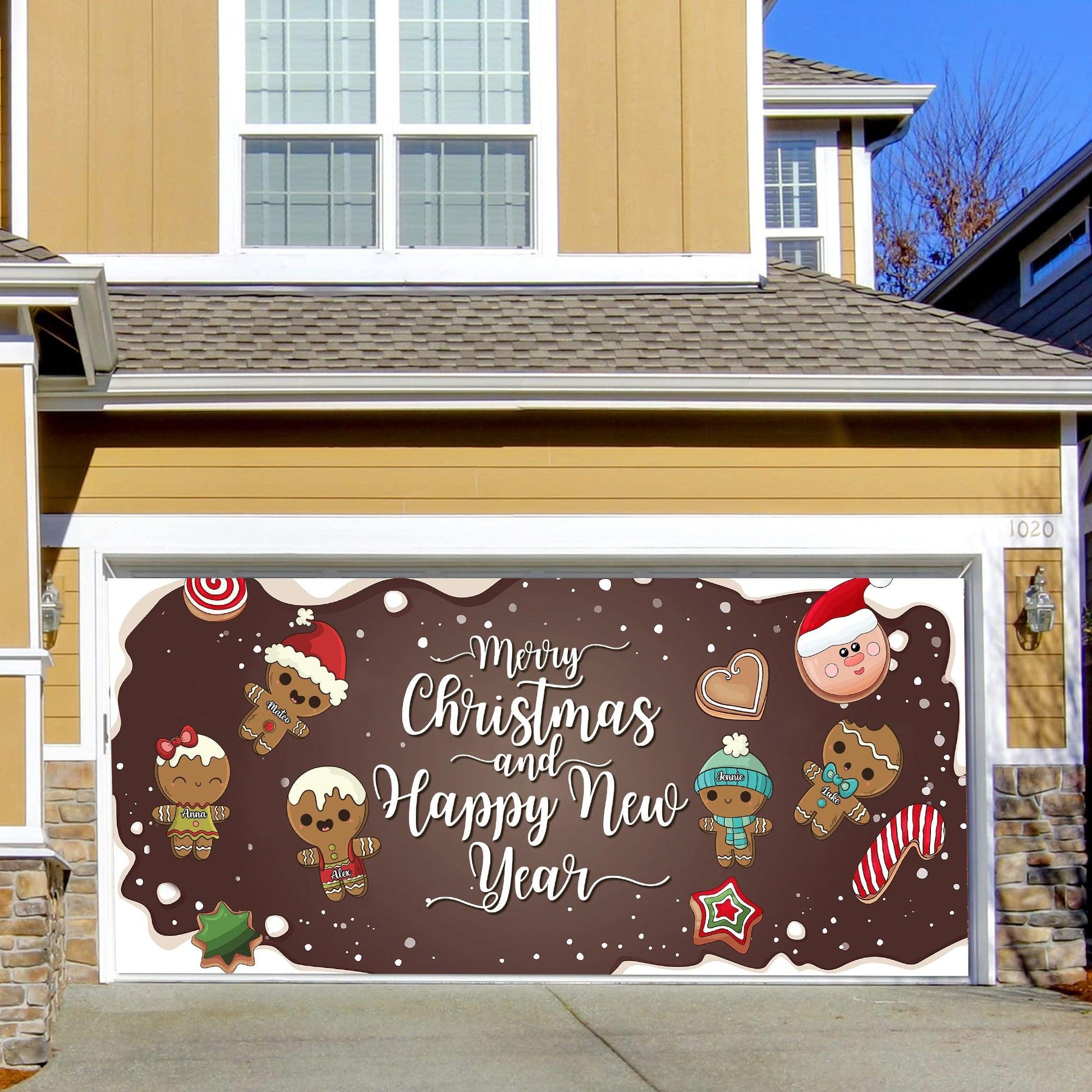 Cookie Christmas Garage Door Decorations - Banner Covers