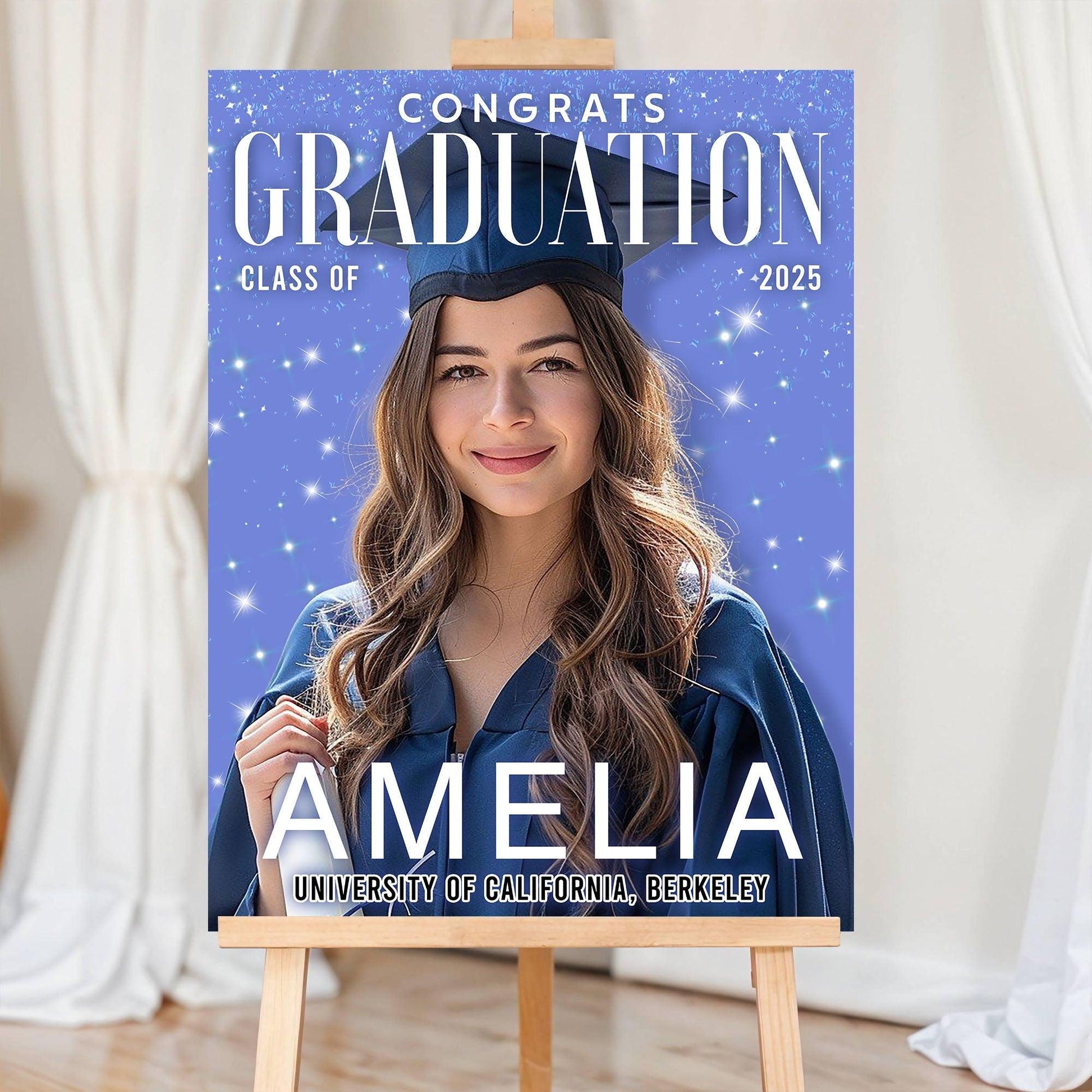 Trendy Magazine Cover - Personalized Graduation Party Welcome Sign