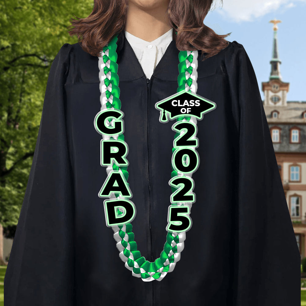 Graduation Lei with Personalized Name, Congrats Your Graduate