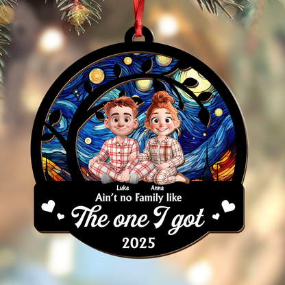 Best Family Ever Christmas Wood Ornament - Wood Ornament 2 Layered