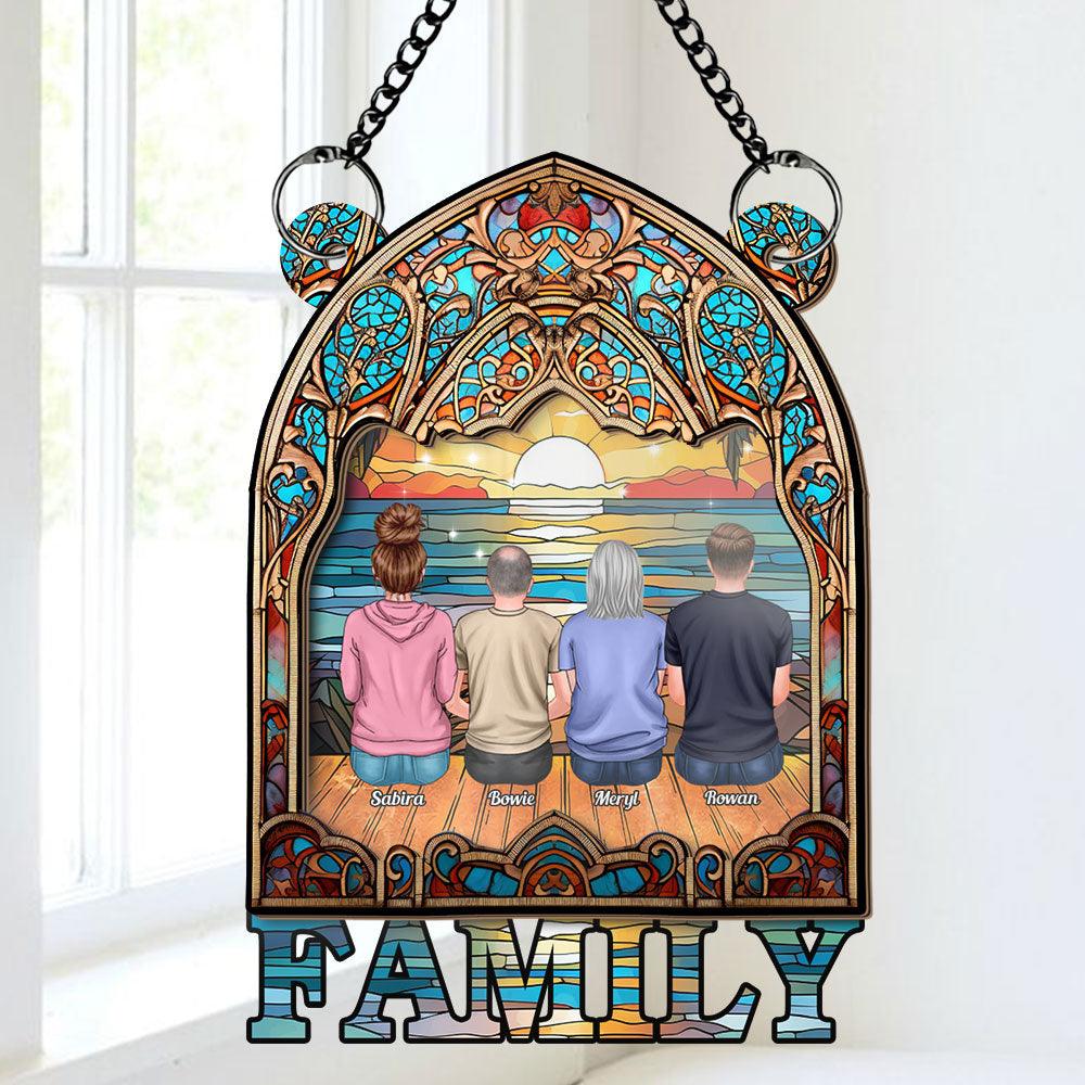 Family Suncatcher 2 Layered - Personalized Hanging Suncatcher