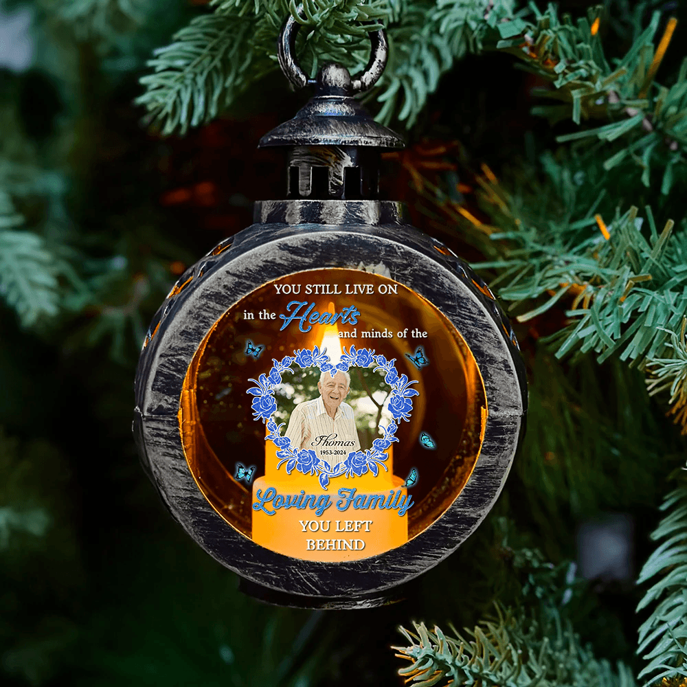 Custom Christmas LED Lantern - Personalized Loving Family Lamp
