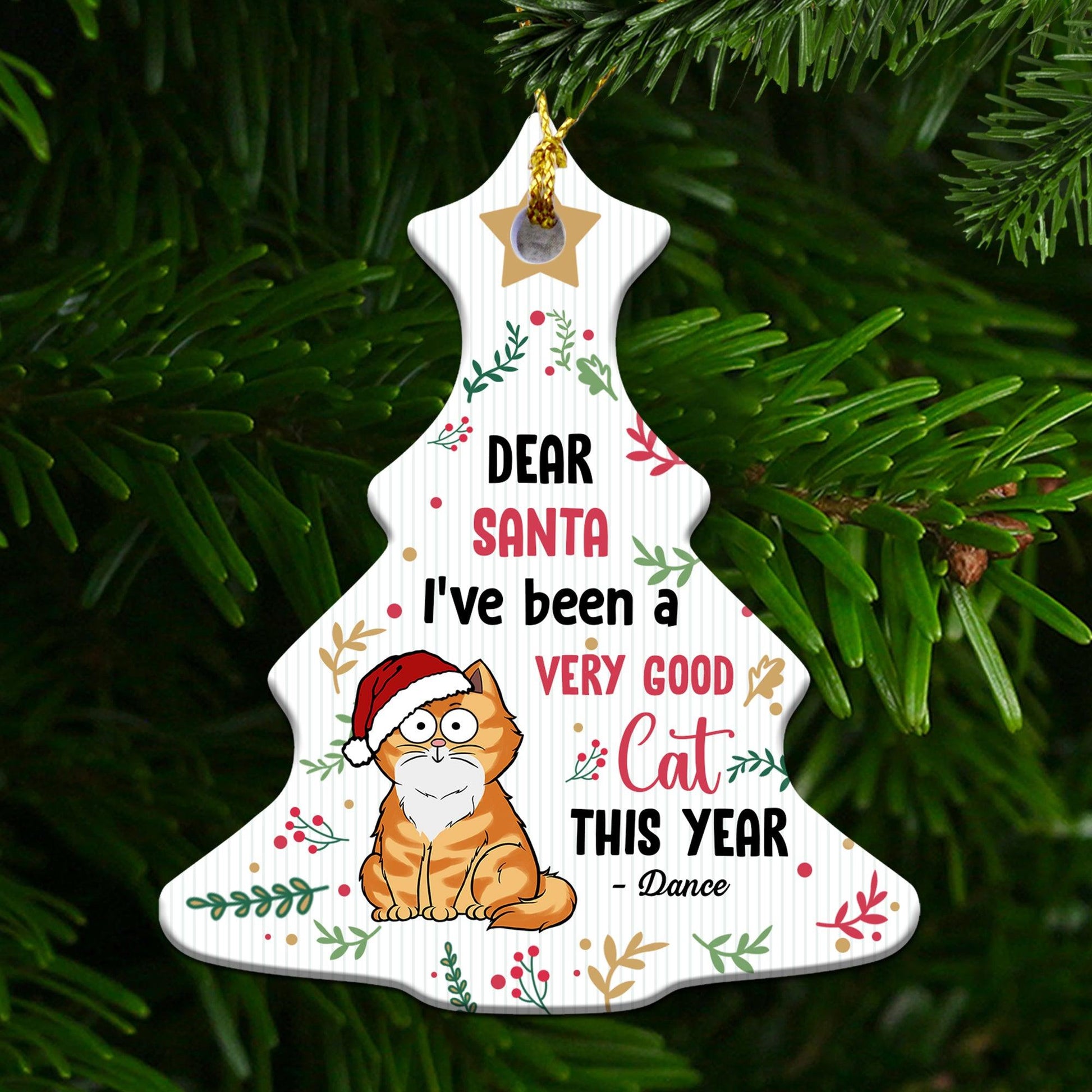 Very Good Cat This Year - Personalized Wooden Ornament