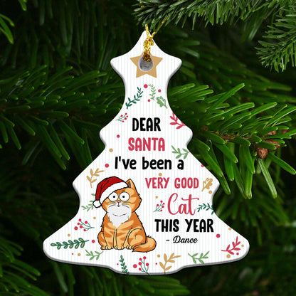Very Good Cat This Year - Personalized Wooden Ornament