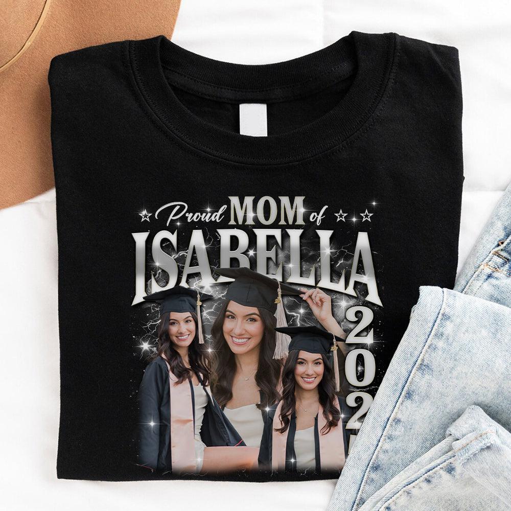 Proud Family Of 2025 Graduation Personalized T-Shirt - Personalized Custom Unisex T-Shirt - Evridwearcustom