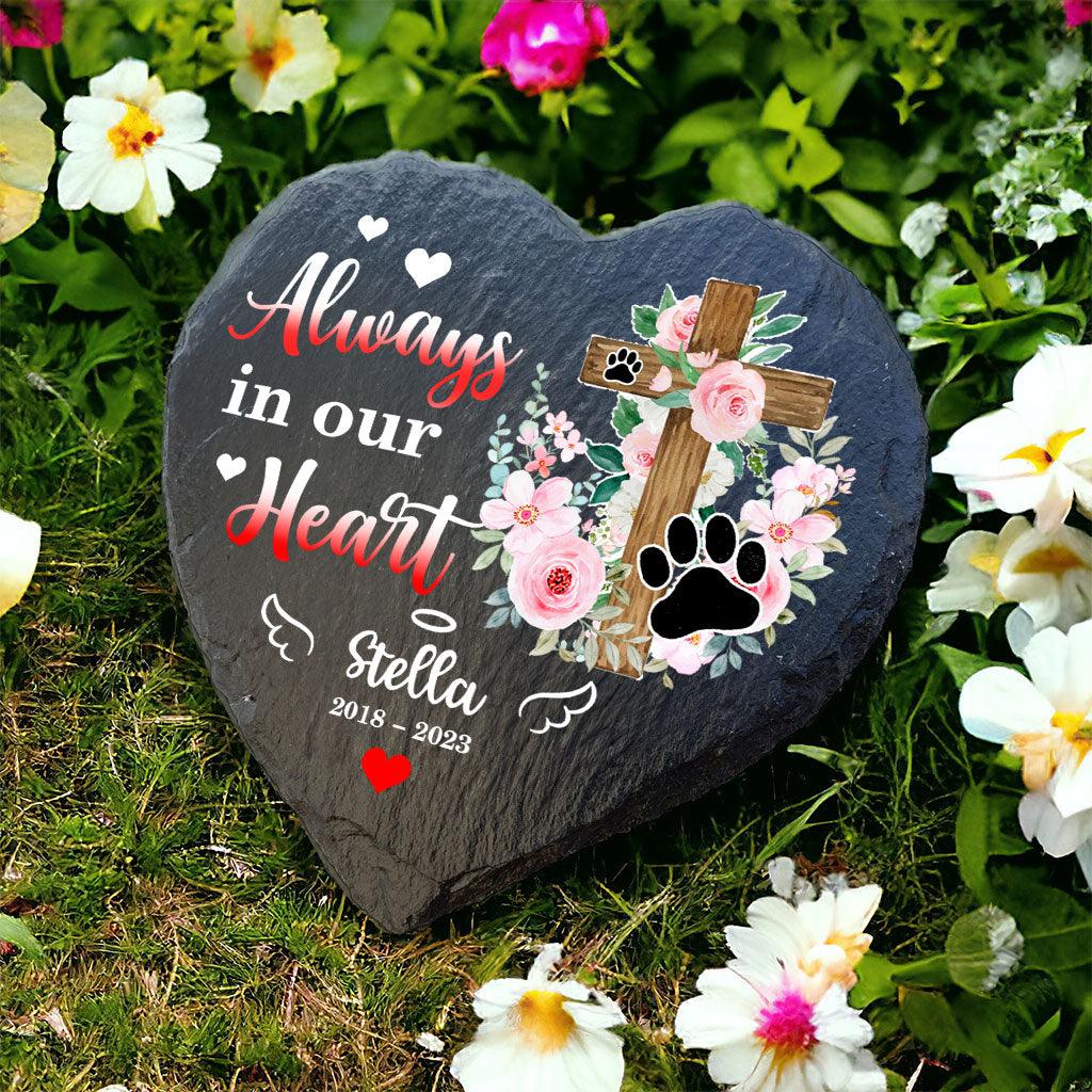 Personalized Pet Memorial Garden Stone - Always in Our Heart