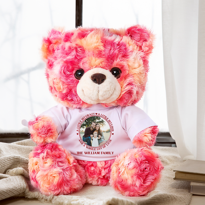A Little Bit Crazy A Little Bit Loud - Teddy Bear With Personalized Photo Shirt
