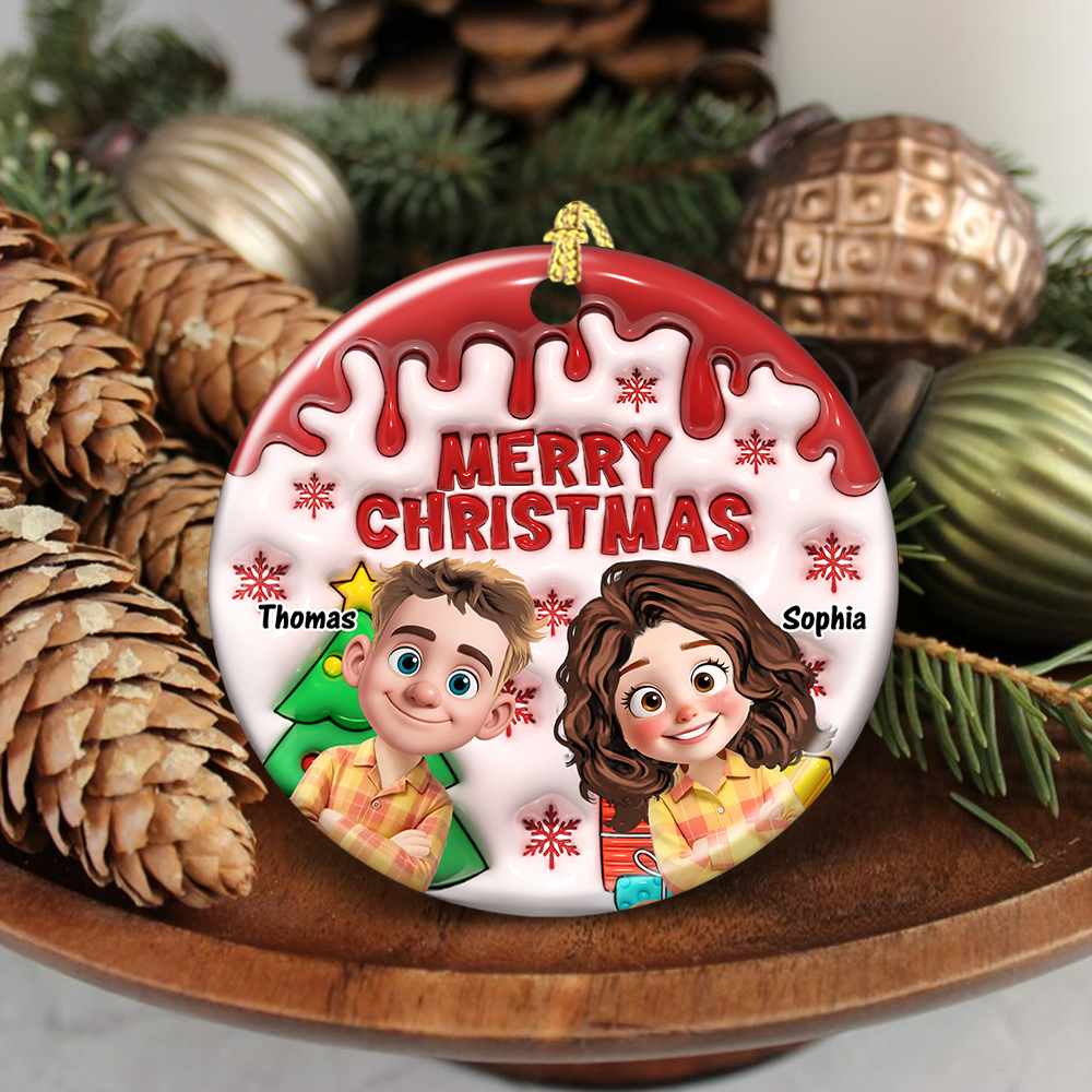 Merry Christmas - Personalized Ceramic Ornaments