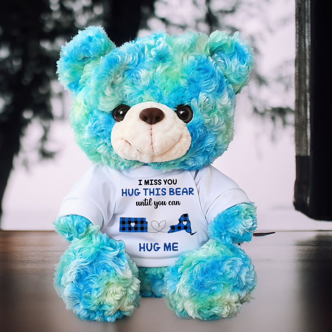 Long Distance Relationship Gift - Teddy Bear With Personalized Photo Shirt