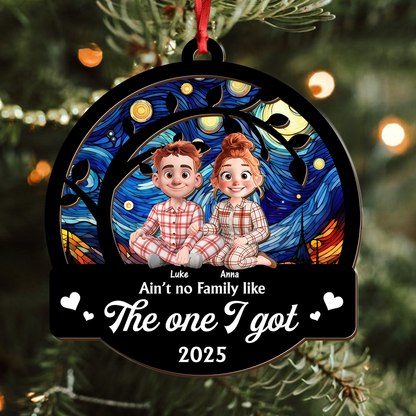 Best Family Ever Christmas Wood Ornament - Wood Ornament 2 Layered