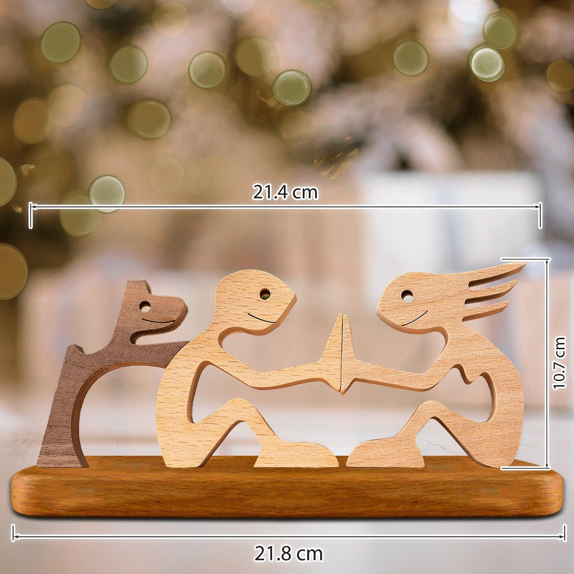 Personalized Pet Wood Carvings With Base - Custom Name Wooden Puzzle