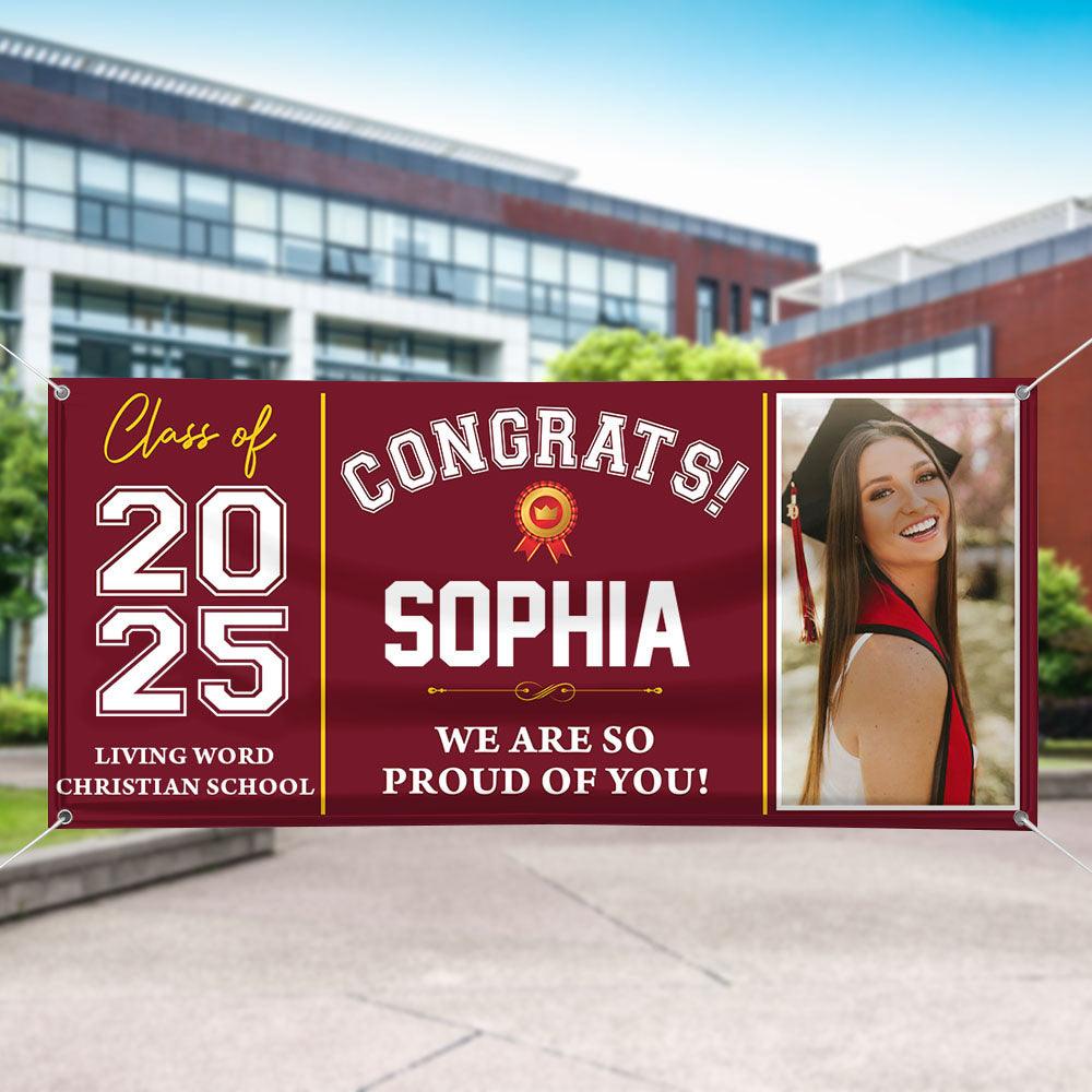 2025 Graduation Banner - Polyester Fabric - Unique Graduation Gift