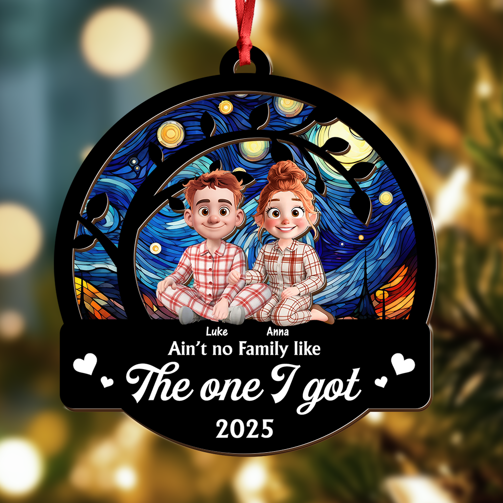 Best Family Ever Christmas Wood Ornament - Wood Ornament 2 Layered