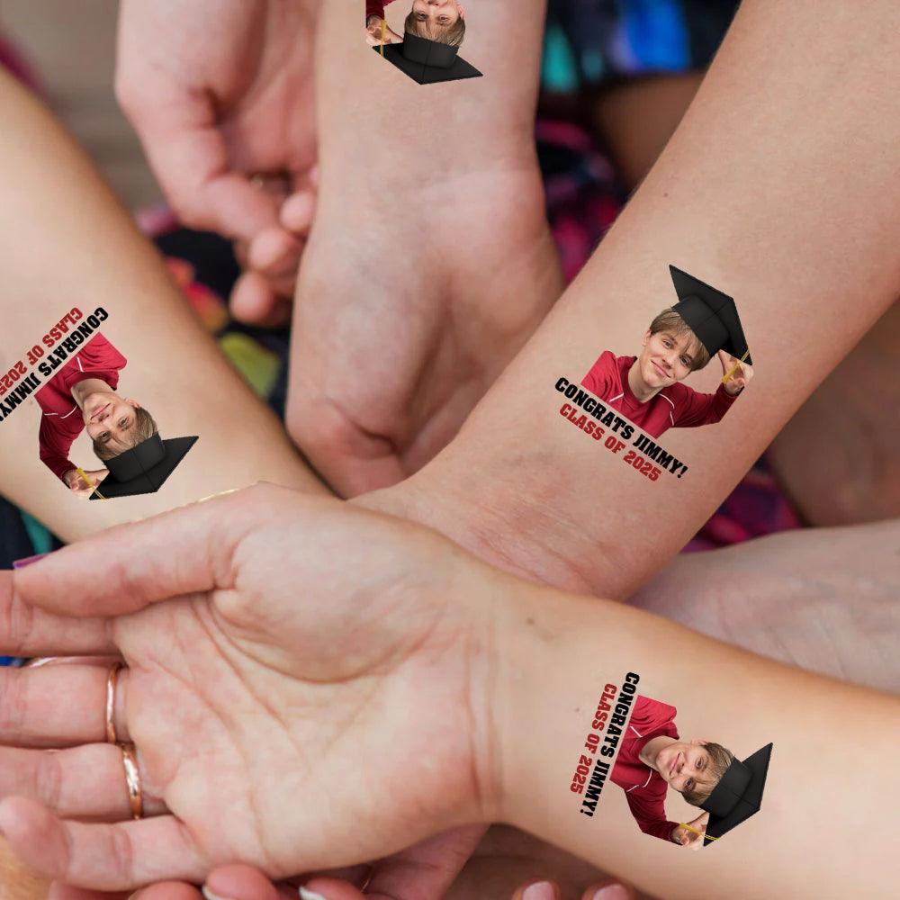 2025 Senior, Personalized Congrats Class Of 2025 Tattoos - Graduation Party