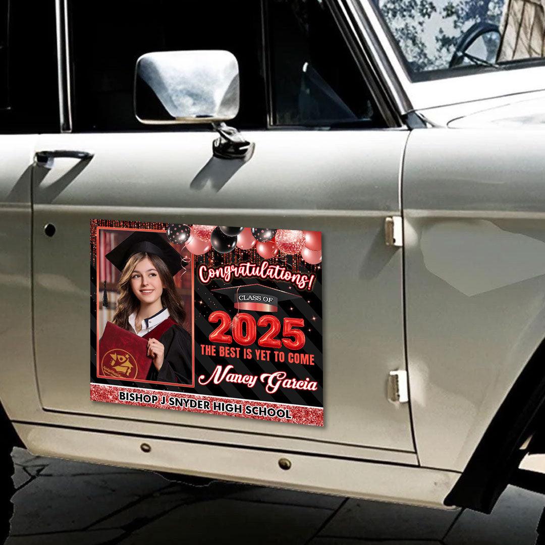 Bubble Custom Class Of 2025 Personalized Graduation Magnet - Personalized Car Magnet