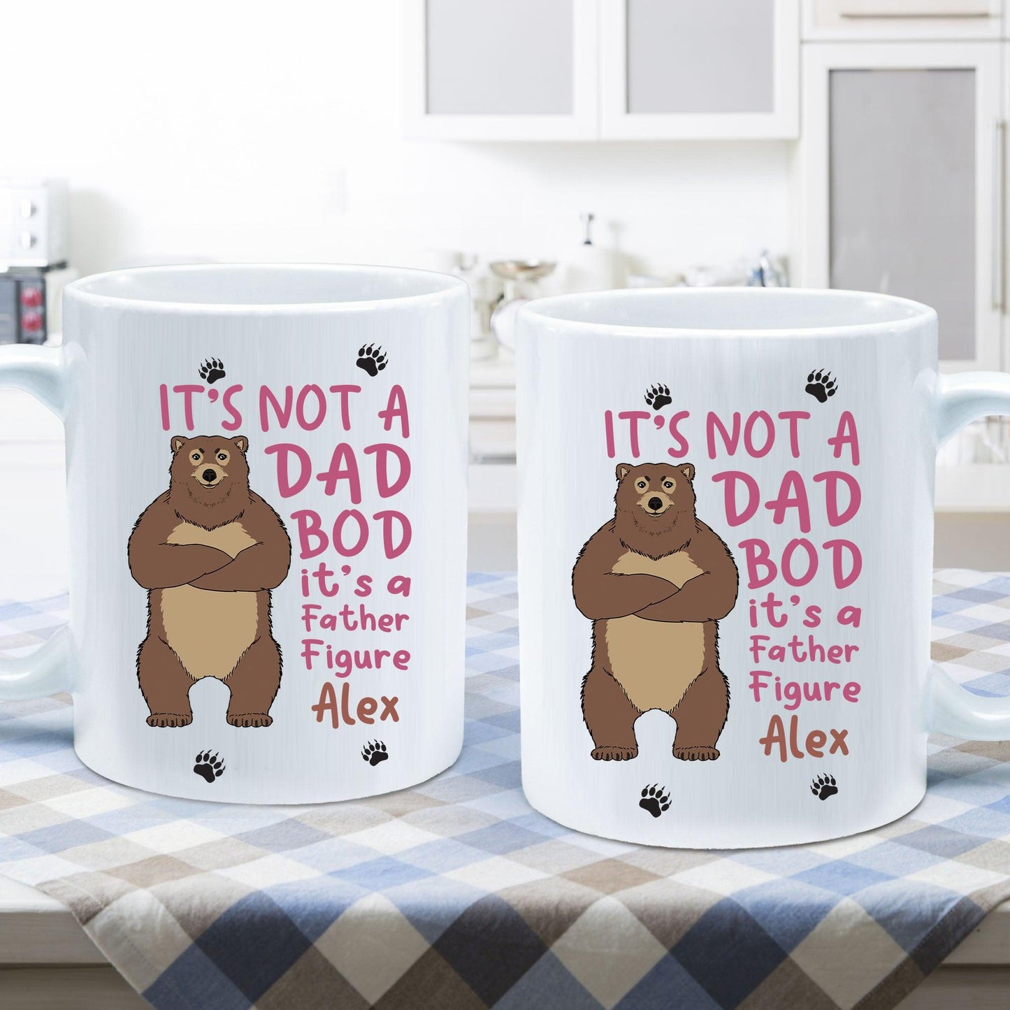 Not A Dad Bod, A Father Figure Mug - Personalized Dad Gift