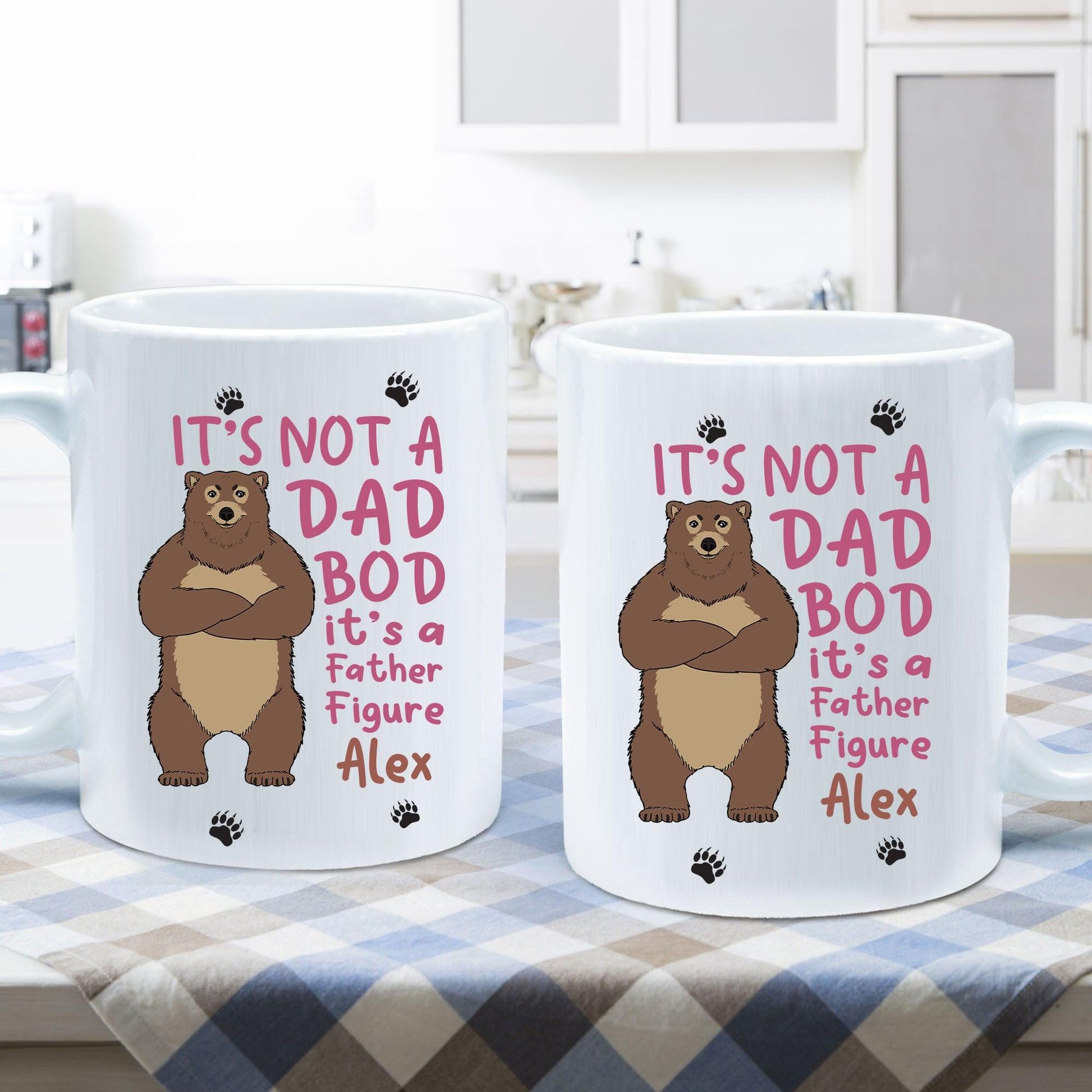 Not A Dad Bod, A Father Figure Mug - Personalized Dad Gift