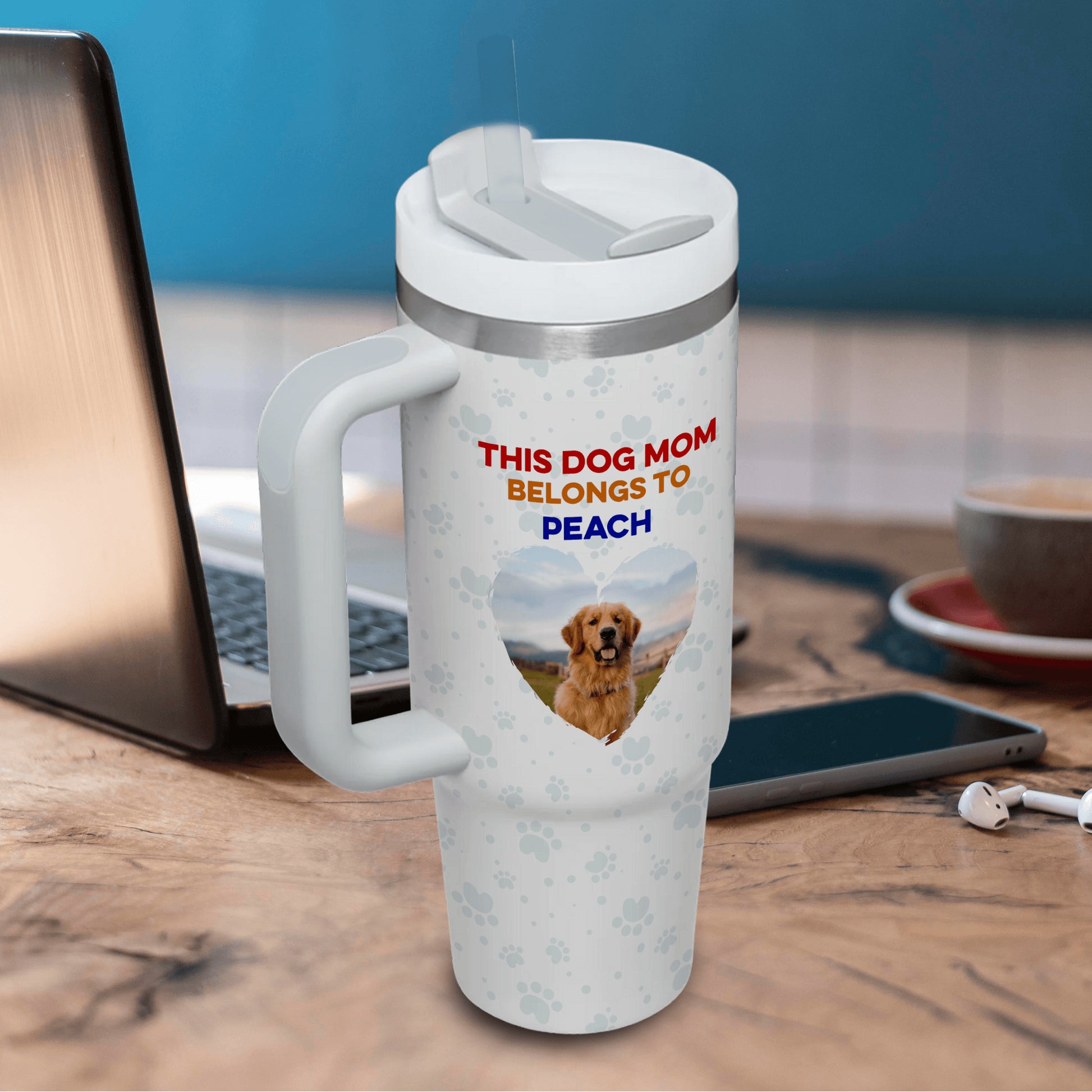 This Dog Mom Belong To Dog Tumbler - Personalized Custom Tumbler