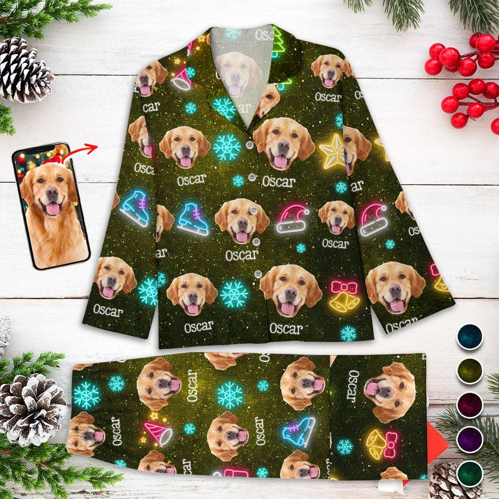 Custom Face Funny Light Up Christmas Pajamas - Personalized Set