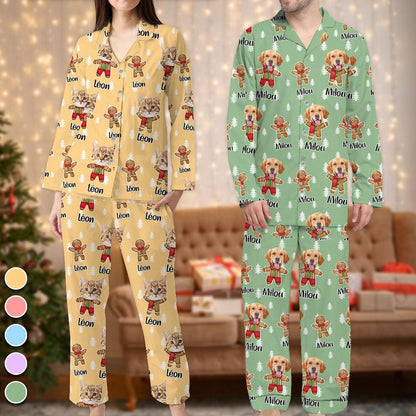 Personalized Photo Pajamas - Set Pyjama Pain D'épices de Noël