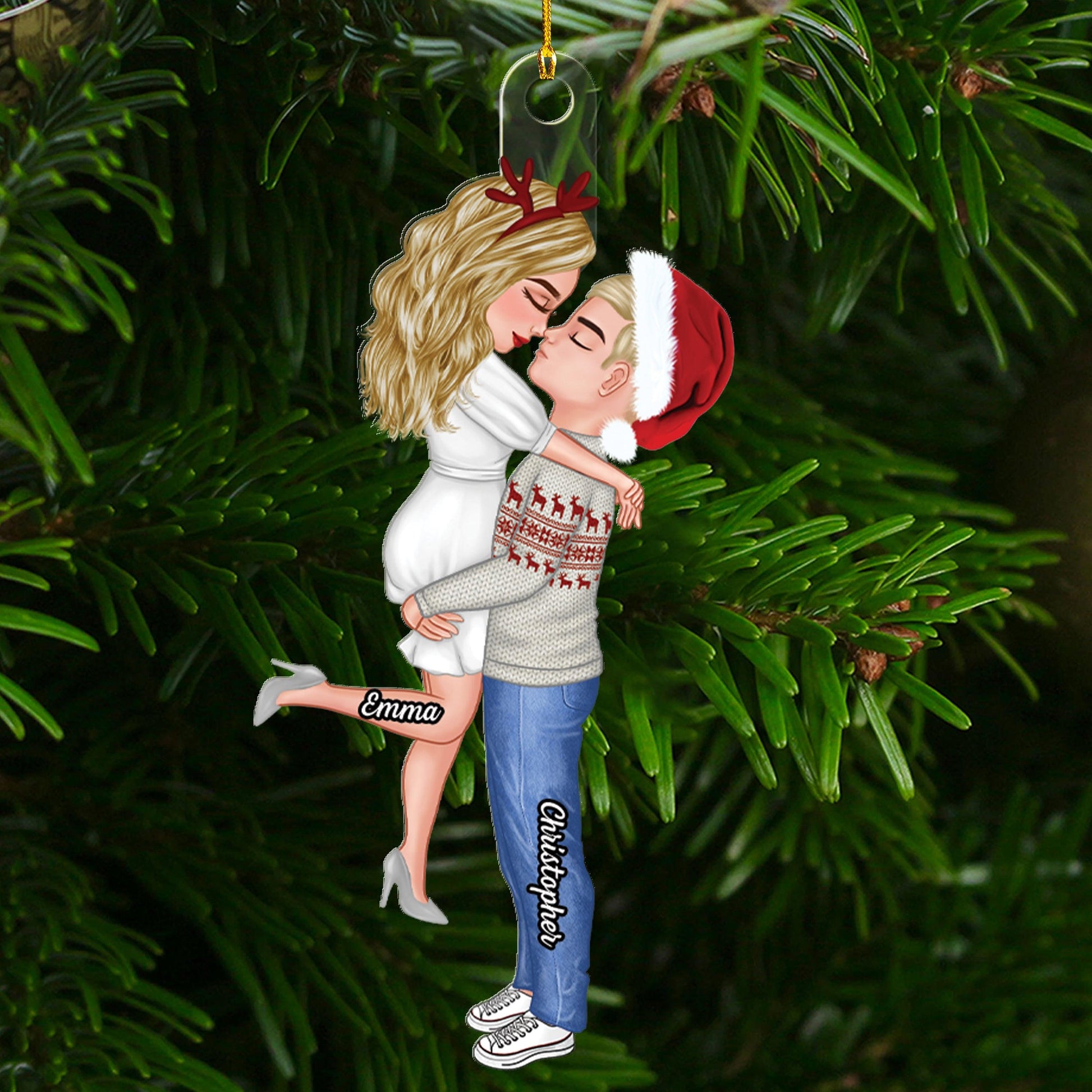 Couple Christmas Gift Uniform Ornament - Personalized Acrylic