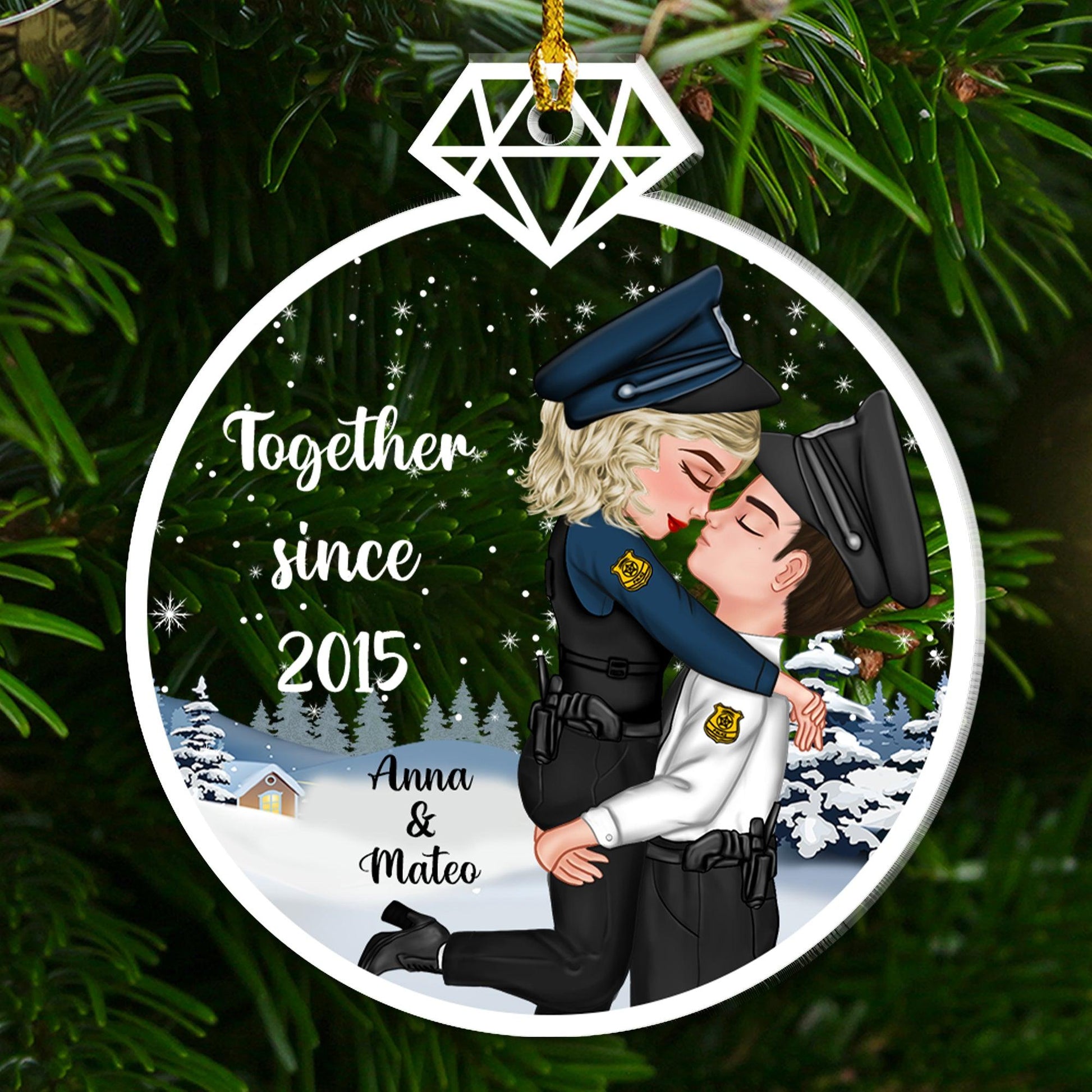 Our First Christmas Together - Personalized Acrylic Ornament Gift