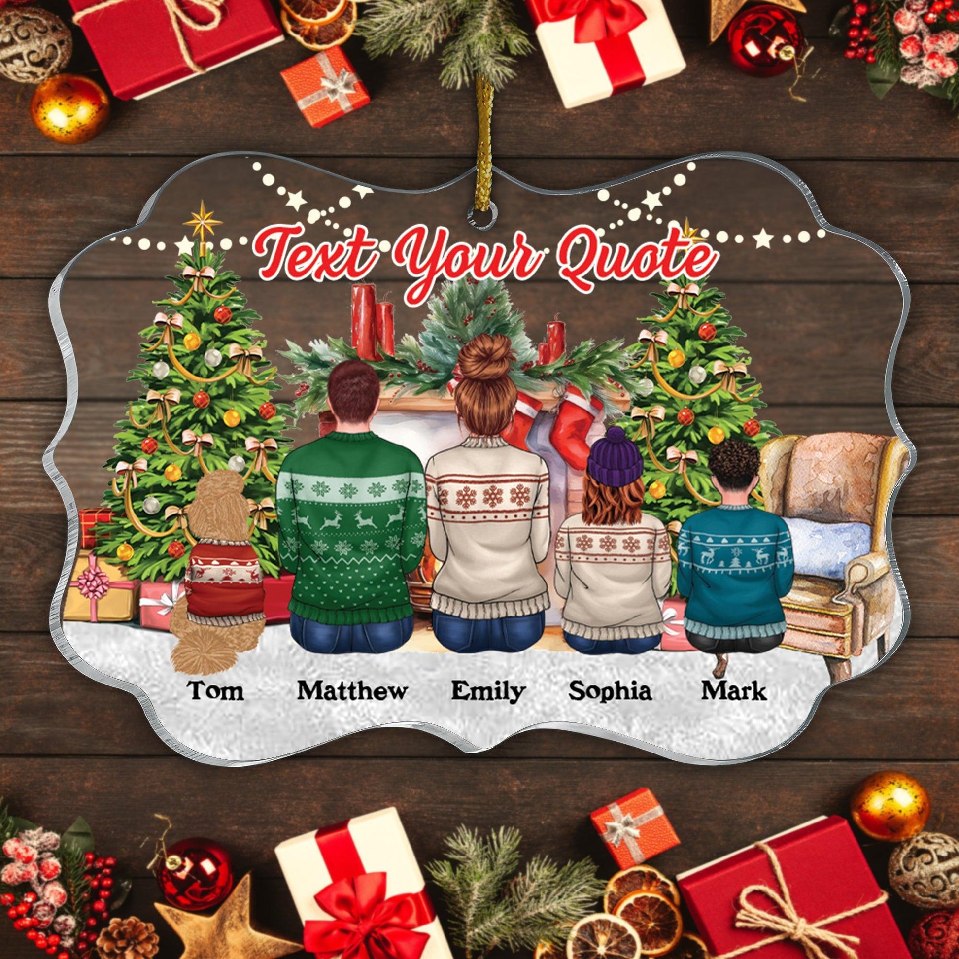 Family Name Christmas Gifts - Personalized Acrylic Ornament