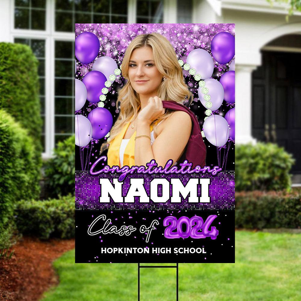 Graduation Welcome Sign 2025 - Personalized Graduation Decoration