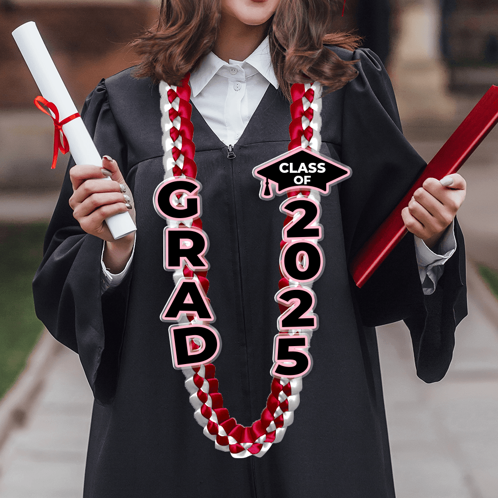 Graduation Lei with Personalized Name, Congrats Your Graduate