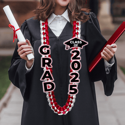 Graduation Lei with Personalized Name, Congrats Your Graduate