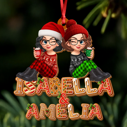 Weihnachtsschmuck Familie - Holzschmuck in individueller Form - 2-lagiger Holzschmuck 