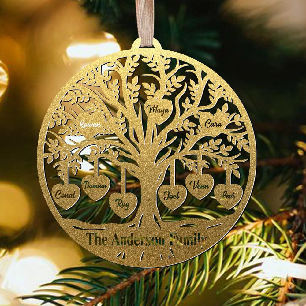 Custom Family Name Metal Ornaments - Stainless Steel Ornament