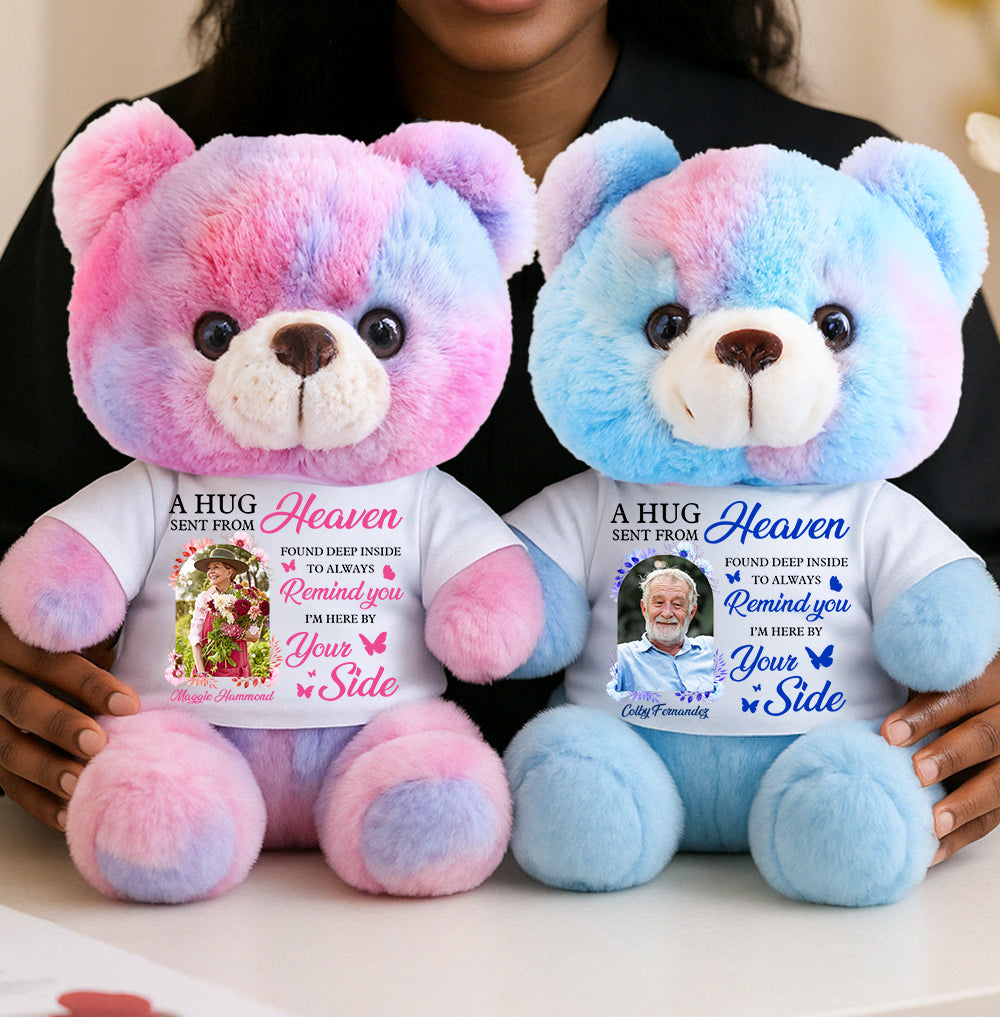 Custom Photo A Beautiful Soul - Memorial Personalized Candy Bear With Personalized Shirt