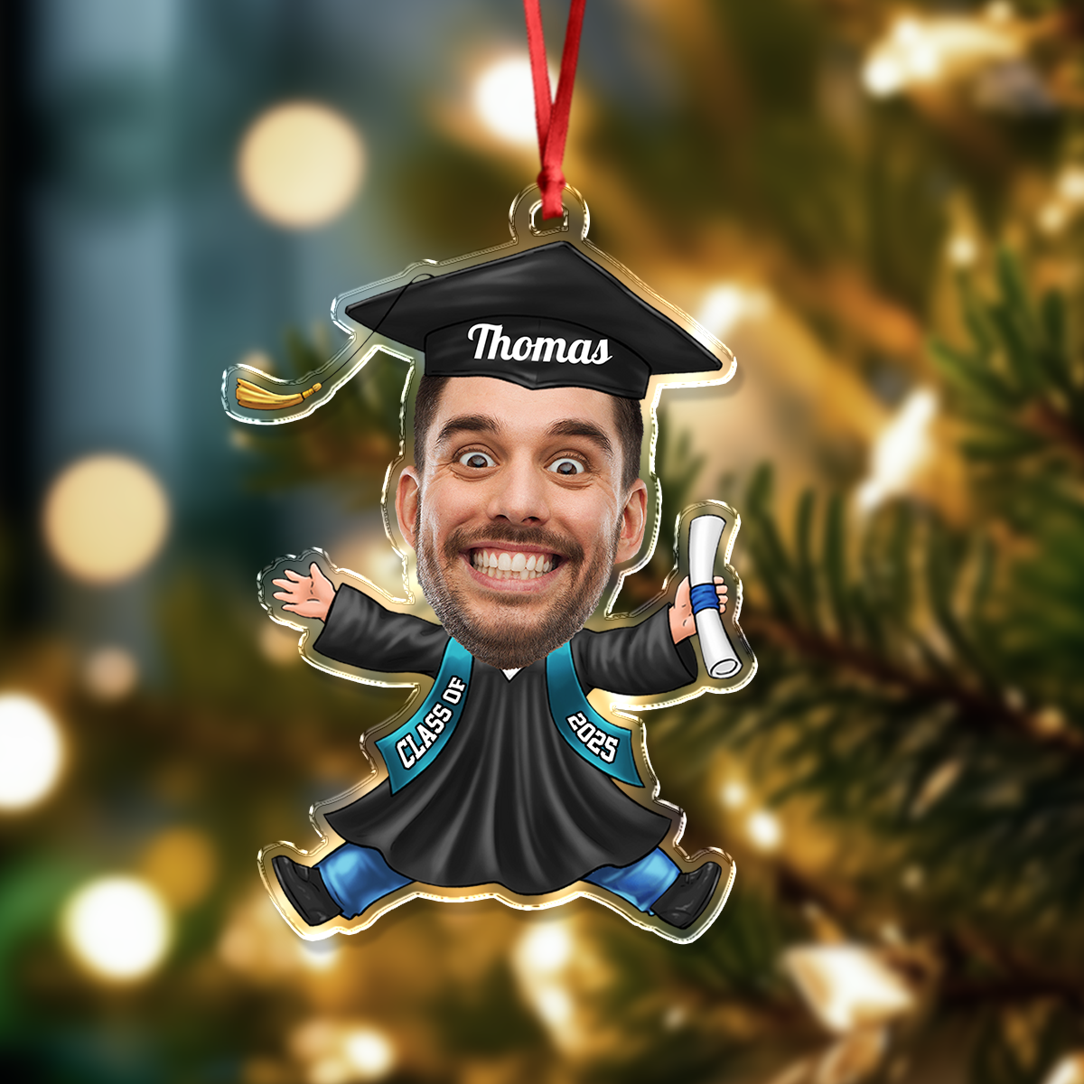 Funny Christmas Congrats Graduation - Personalized Custom Acrylic Ornament