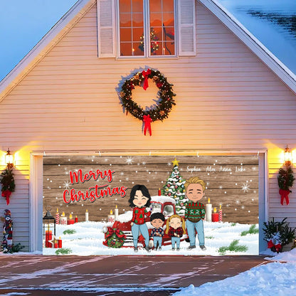 Christmas Garage Door Decorations, Single Garage, Garage Door Banner Covers - Garage Door Banner Decorations
