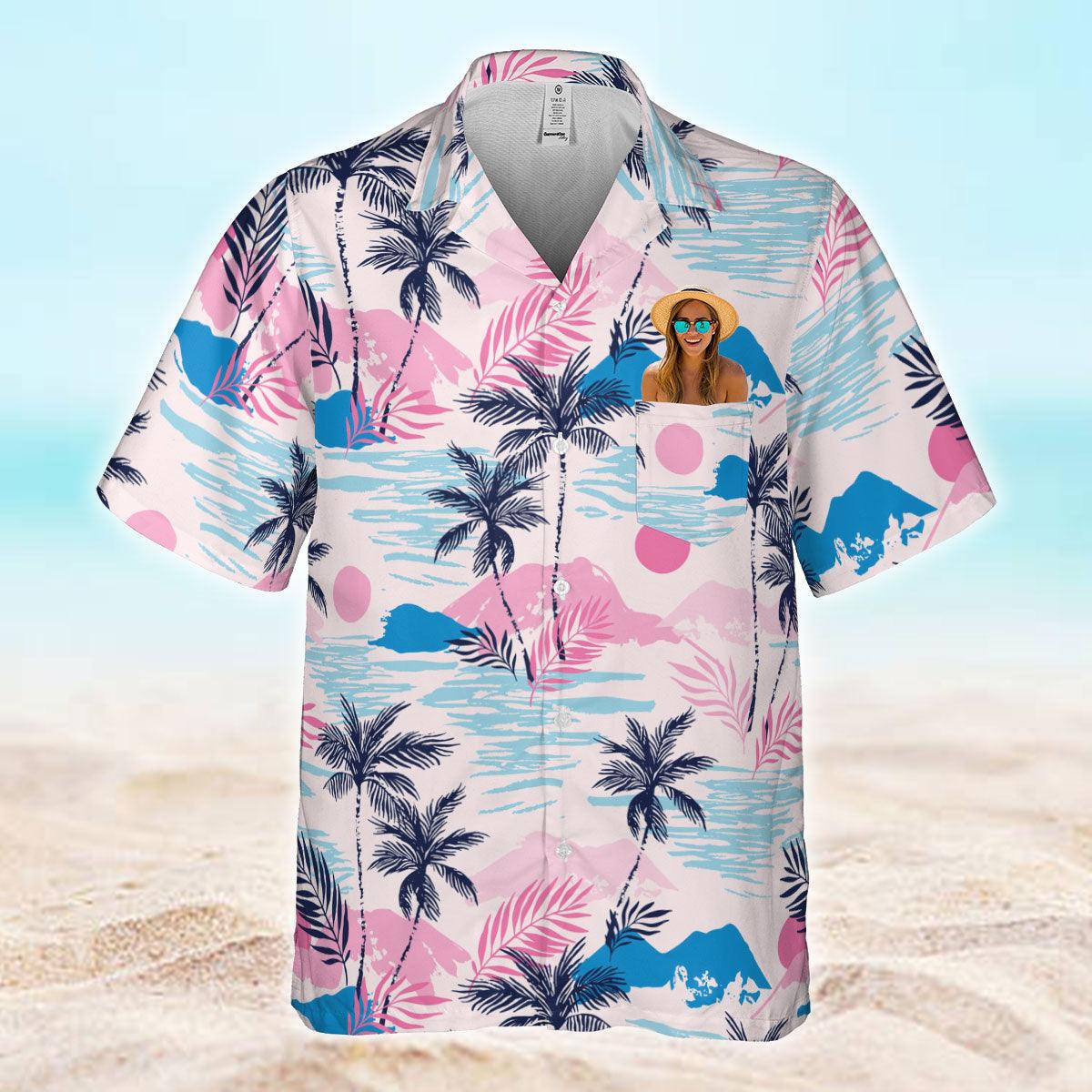 Customized Photo Pocket Hawaiian Shirt - Personalized Gift