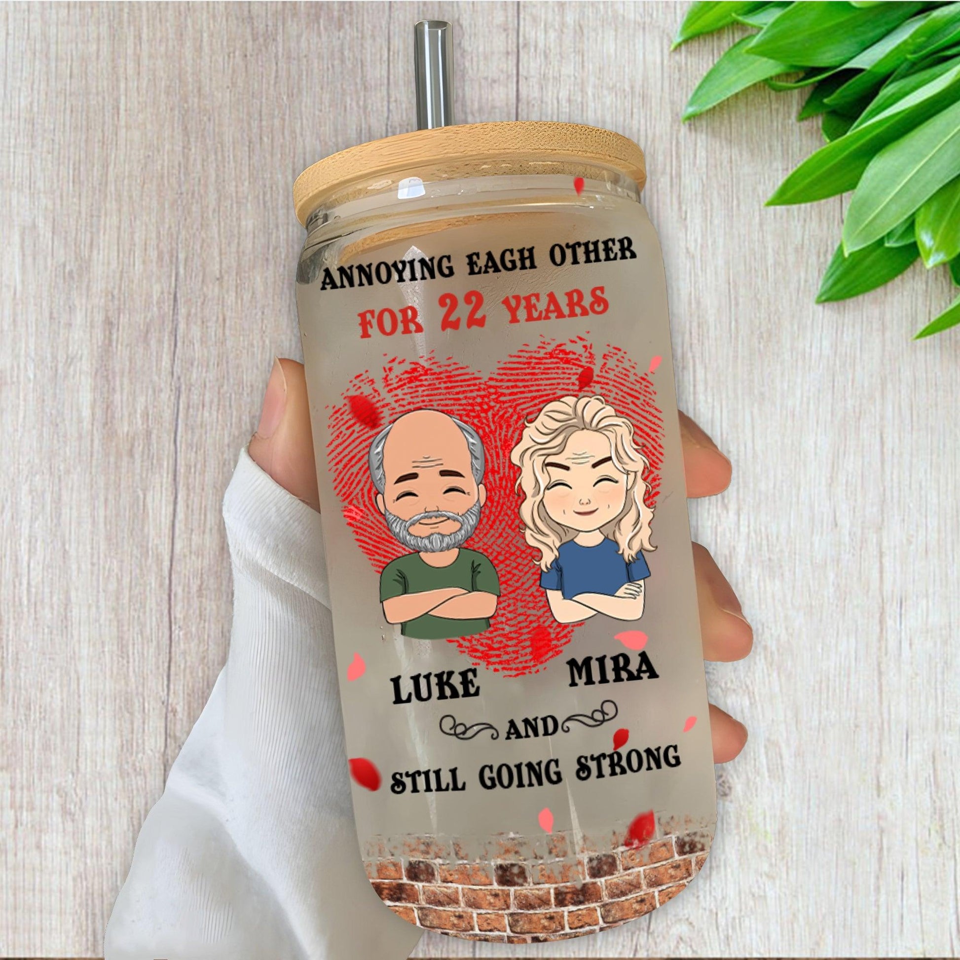 Annoying Each Other Since Glass Bottle - Personalized Glass Bottle