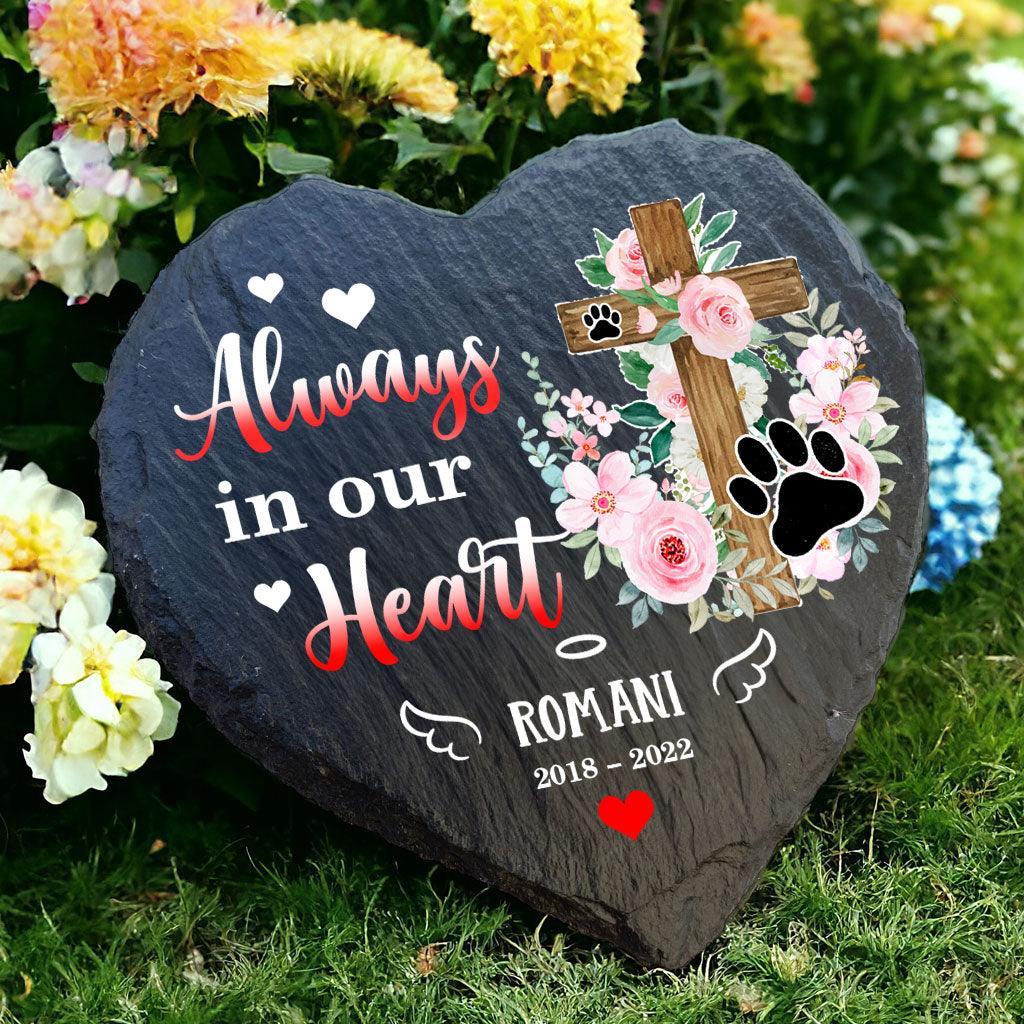 Personalized Pet Memorial Garden Stone - Always in Our Heart